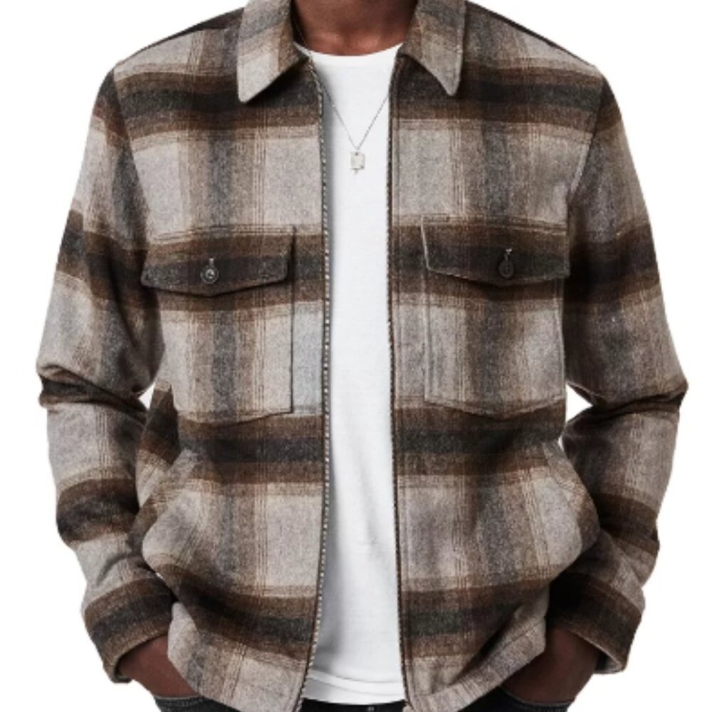 NWT ALLSAINTS Vonroe LS Shirt / Shacket / Jacket, Size Small